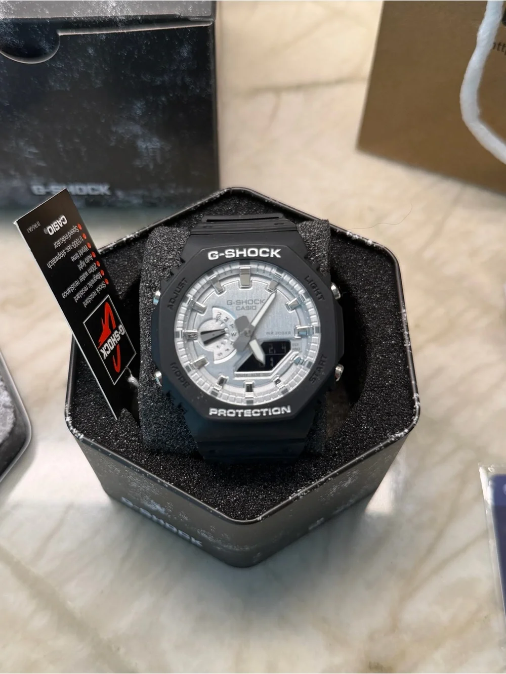 Casio G-Shock Men's Black and Silver Analog-Digital Watch